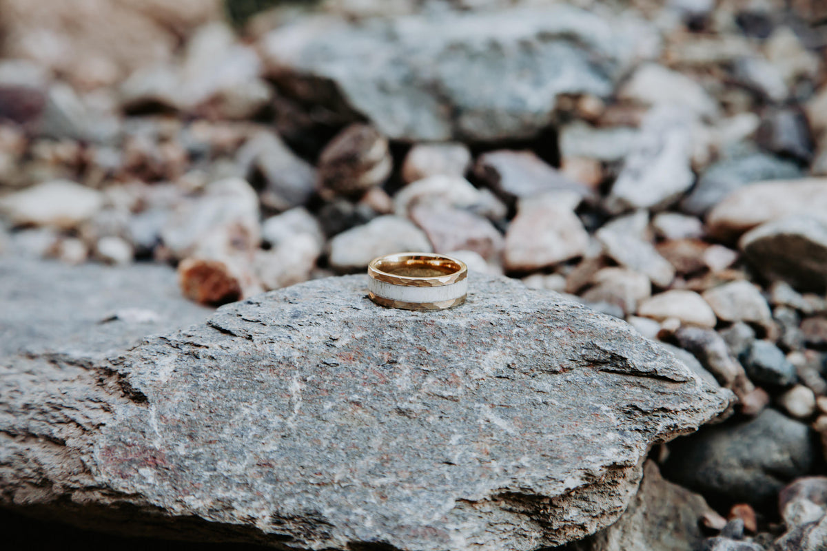 Hammered Gold Plated Tungsten