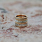 Gold Plated Tungsten Antler Ring