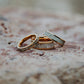 Gold Plated Tungsten Antler Ring
