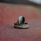 Hammered Black Tungsten with Gold