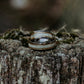 Hammered Black Tungsten with Gold