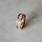 Hammered Rose Gold Plated Tungsten