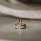 Hammered Rose Gold Plated Tungsten
