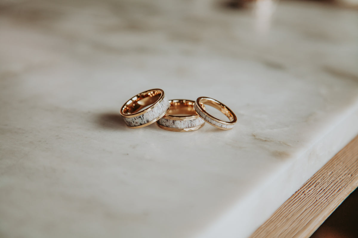 Hammered Gold Plated Tungsten