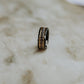 Hammered Black Tungsten with Gold
