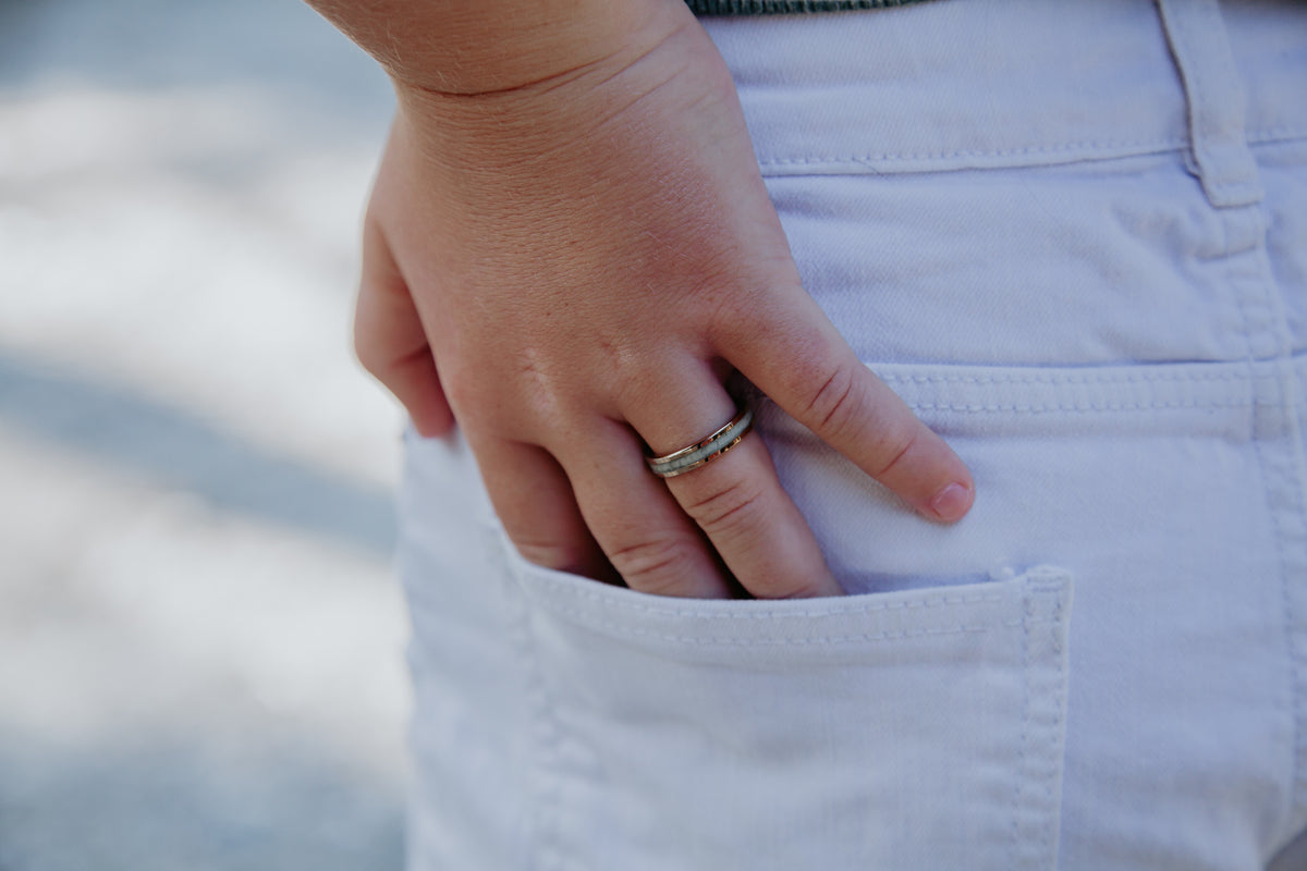 Rose Gold Plated Tungsten Antler Ring