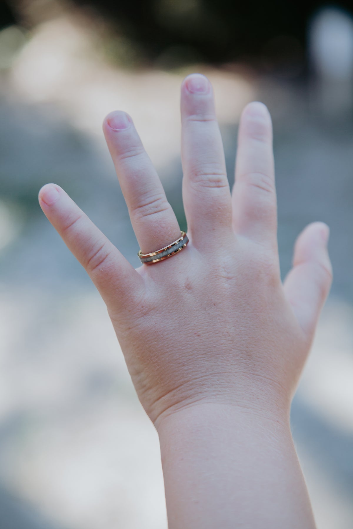 Rose Gold Plated Tungsten Antler Ring